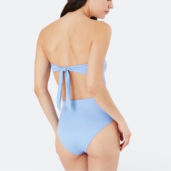 Onia Scarlett One Piece‎ Swimsuit Strapless Blue Size XS - Picture 2 of 15